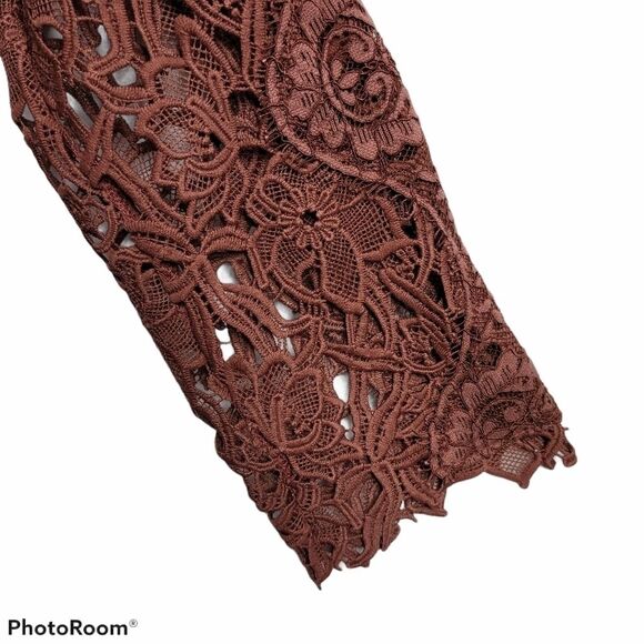 ZARA Pleated Contrast Lace Dress Size SMALL - Picture 10 of 15